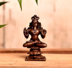 Seated Ved Vyasa Copper Statue for Home Decor